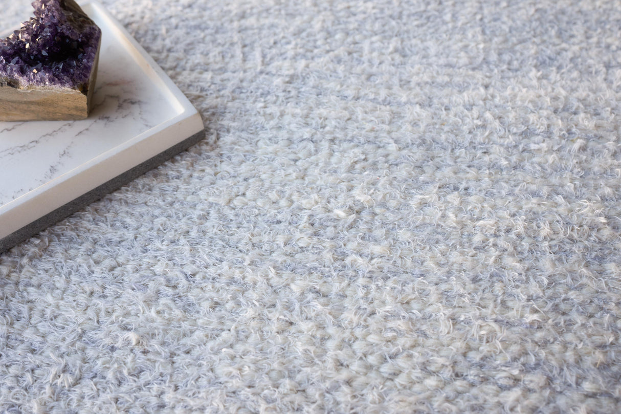 Exquisite Rugs Tranquility Flatweave Wool/Mohair in 4784 Silver 3' x 5' Area Rug