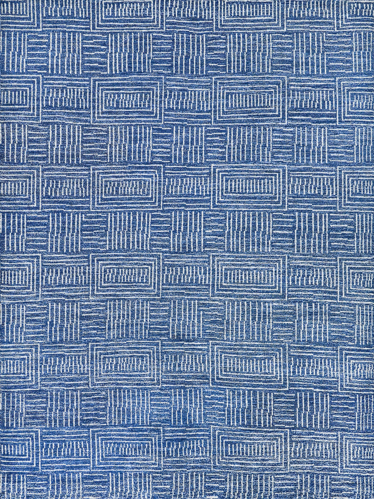 Exquisite Rugs Aldridge Hand Knotted Wool/Bamboo Silk in 4826 Blue/Ivory 8' x 10' Area Rug