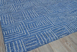 Exquisite Rugs Aldridge Hand Knotted Wool/Bamboo Silk in 4826 Blue/Ivory 8' x 10' Area Rug