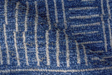 Exquisite Rugs Aldridge Hand Knotted Wool/Bamboo Silk in 4826 Blue/Ivory 8' x 10' Area Rug