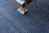 Exquisite Rugs Aldridge Hand Knotted Wool/Bamboo Silk in 4826 Blue/Ivory 8' x 10' Area Rug