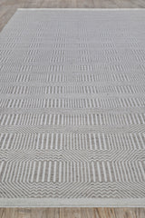 Exquisite Rugs Naples Indoor/Outdoor Flatweave PET yarn 4882 Ivory/Gray 2' x 3' Area Rug