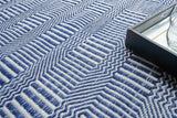 Exquisite Rugs Naples Indoor/Outdoor Flatweave PET yarn 4884 Ivory/Blue 2' x 3' Area Rug