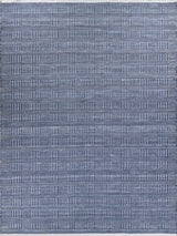 Exquisite Rugs Naples Indoor/Outdoor Flatweave PET yarn 4884 Ivory/Blue 5' x 8' Area Rug