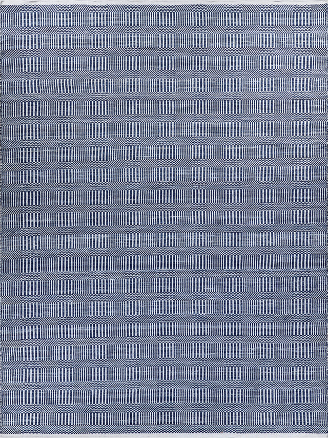Exquisite Rugs Naples Indoor/Outdoor Flatweave PET yarn 4884 Ivory/Blue 9' x 14' Area Rug