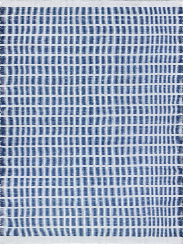Exquisite Rugs Boca Indoor/Outdoor Flatweave PET yarn 4890 Ivory/Blue 2' x 3' Area Rug