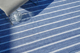 Exquisite Rugs Boca Indoor/Outdoor Flatweave PET yarn 4890 Ivory/Blue 2' x 3' Area Rug