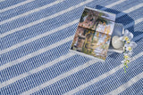 Exquisite Rugs Boca Indoor/Outdoor Flatweave PET yarn 4890 Ivory/Blue 2' x 3' Area Rug