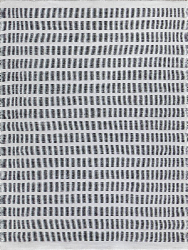 Exquisite Rugs Boca Indoor/Outdoor Flatweave PET yarn 4889 Ivory/Black 2' x 3' Area Rug