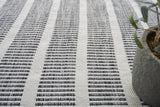 Exquisite Rugs Boca Indoor/Outdoor Flatweave PET yarn 4889 Ivory/Black 2' x 3' Area Rug