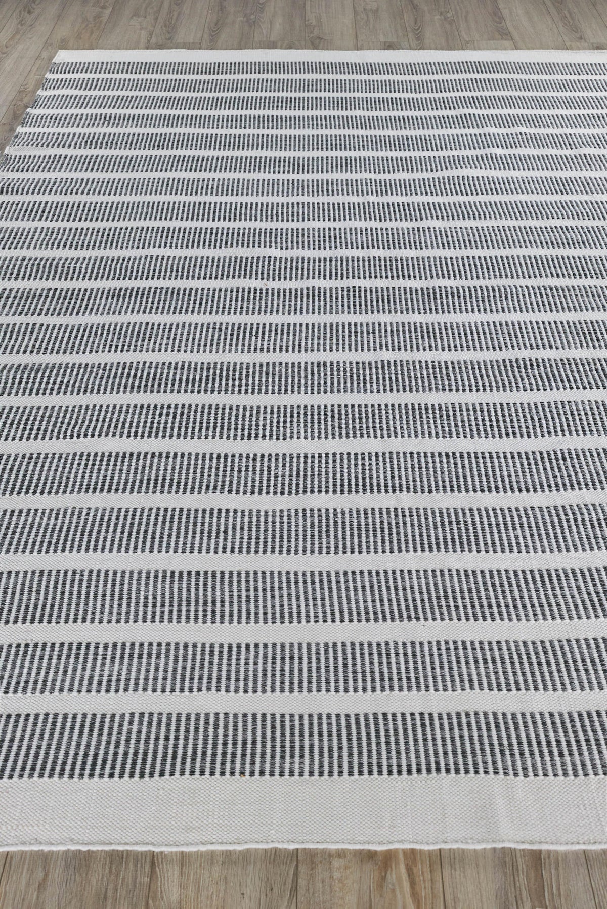 Exquisite Rugs Boca Indoor/Outdoor Flatweave PET yarn 4889 Ivory/Black 2' x 3' Area Rug