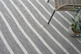 Exquisite Rugs Boca Indoor/Outdoor Flatweave PET yarn 4889 Ivory/Black 2' x 3' Area Rug