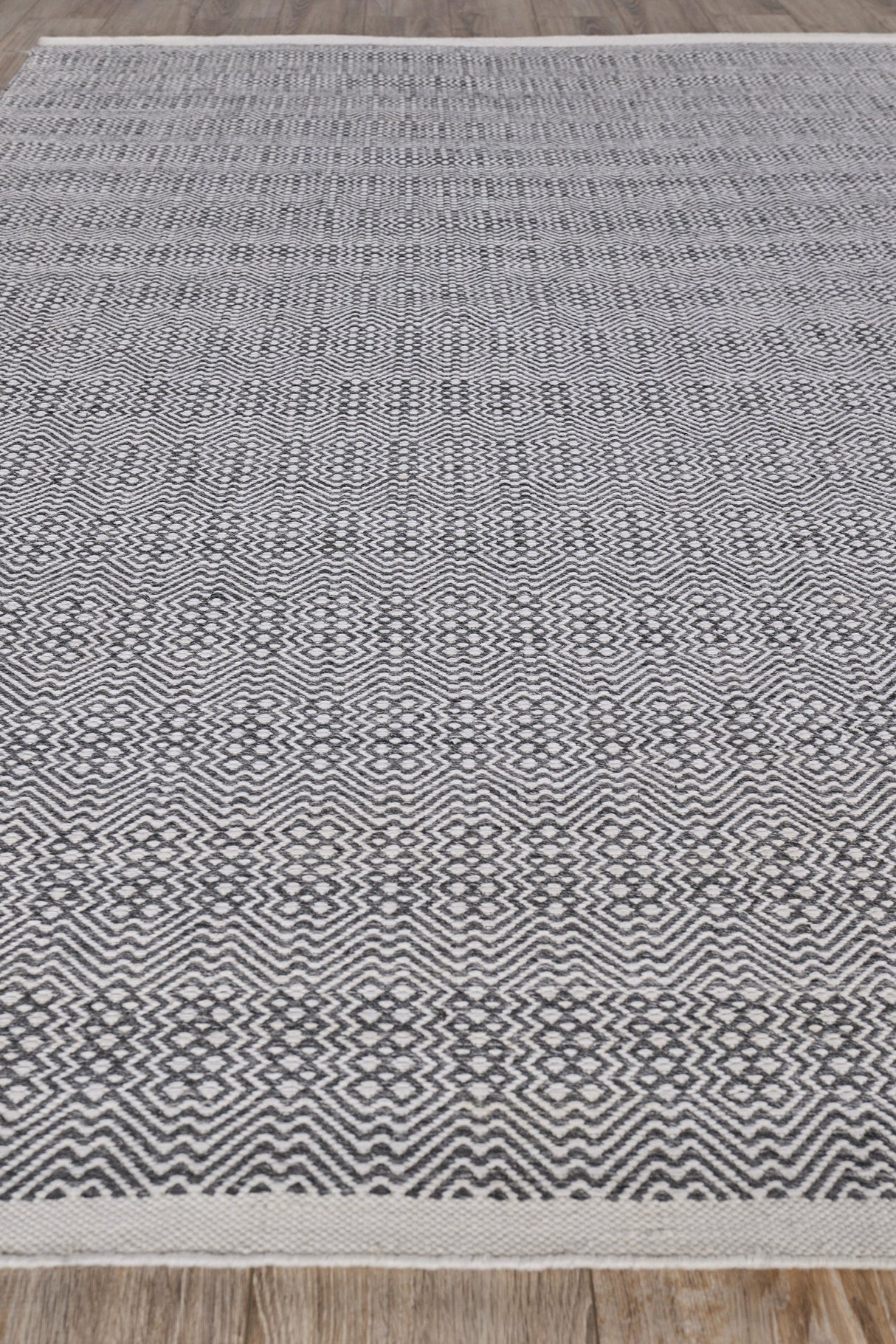Exquisite Rugs Echo Indoor/Outdoor Flatweave PET yarn 4892 Ivory/Gray 2' x 3' Area Rug