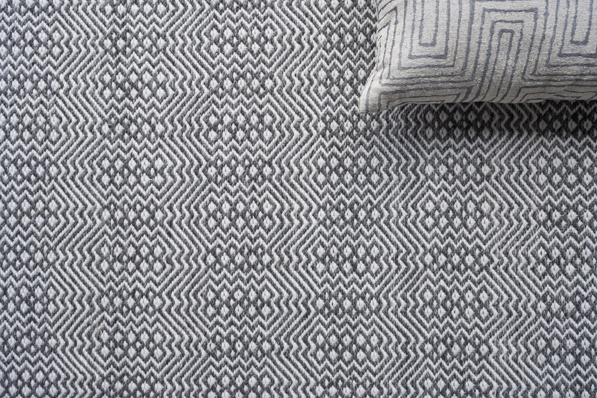 Exquisite Rugs Echo Indoor/Outdoor Flatweave PET yarn 4892 Ivory/Gray 2' x 3' Area Rug