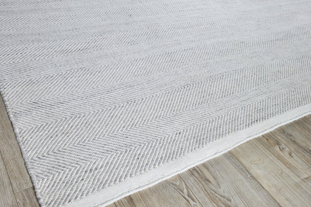Exquisite Rugs Bintan Indoor/Outdoor Flatweave PET yarn 4896 Ivory/Silver 2' x 3' Area Rug