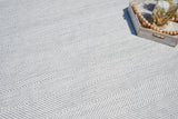 Exquisite Rugs Bintan Indoor/Outdoor Flatweave PET yarn 4896 Ivory/Silver 2' x 3' Area Rug