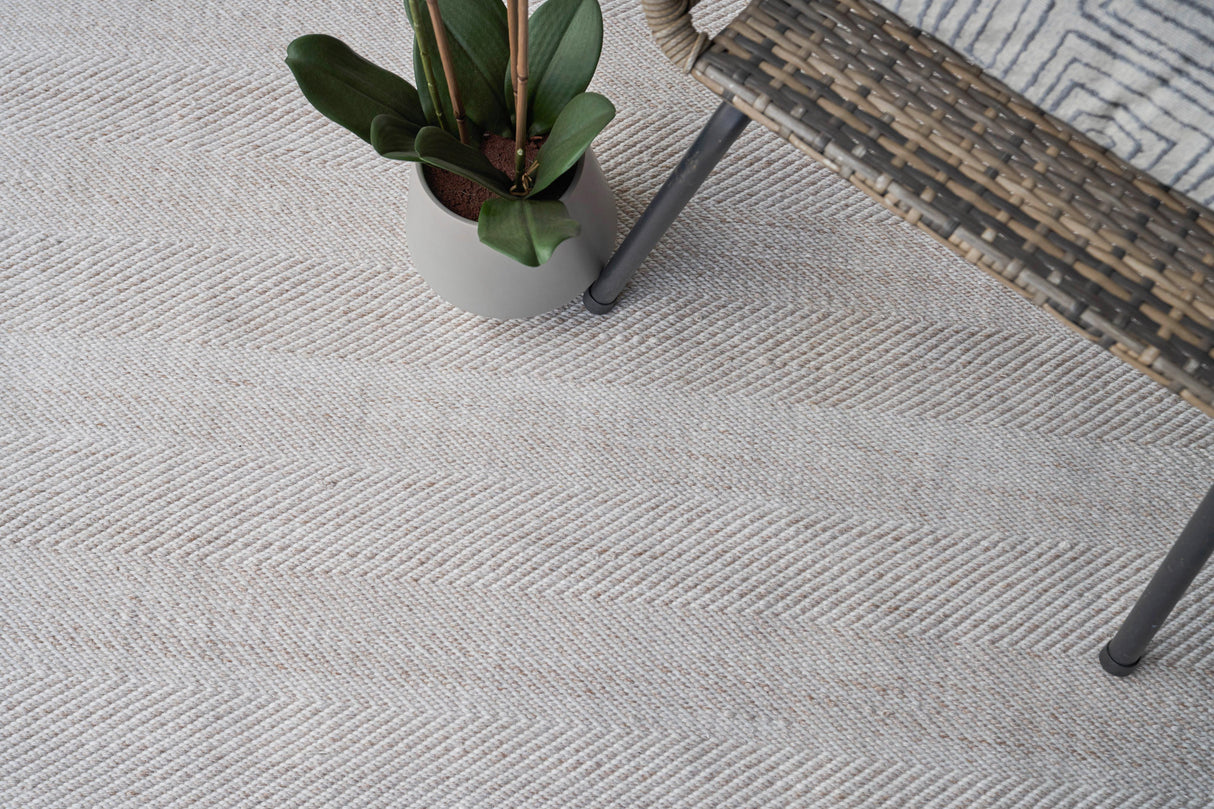 Exquisite Rugs Bintan Indoor/Outdoor Flatweave PET yarn 4897 Ivory/Beige 6' x 9' Area Rug
