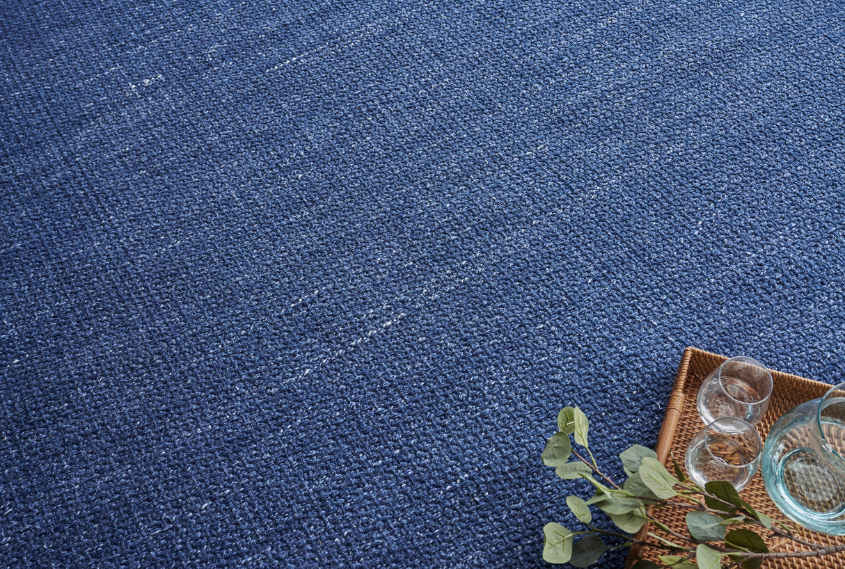 Exquisite Rugs Gamma Indoor/Outdoor Flatweave PET yarn 4899 Blue 3' x 2' Area Rug