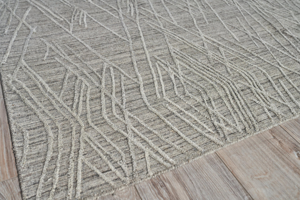 Exquisite Rugs Crescendo Hand Loomed Bamboo Silk in 4903 Beige 9' x 12' Area Rug