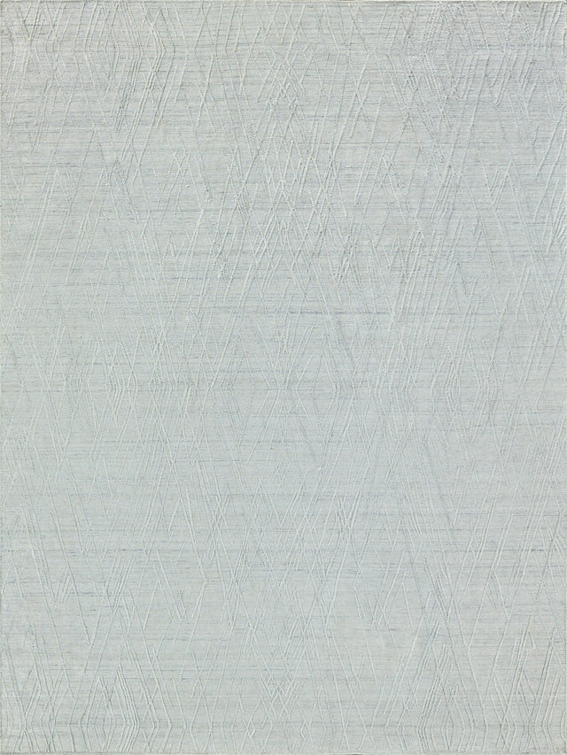 Exquisite Rugs Crescendo Hand Loomed Bamboo Silk in 4904 White 9' x 12' Area Rug