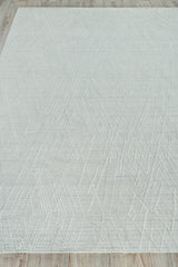 Exquisite Rugs Crescendo Hand Loomed Bamboo Silk in 4904 White 9' x 12' Area Rug