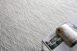Exquisite Rugs Crescendo Hand Loomed Bamboo Silk in 4904 White 9' x 12' Area Rug