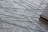 Exquisite Rugs Crescendo Hand Loomed Bamboo Silk in 4905 Charcoal Gray 12' x 15' Area Rug