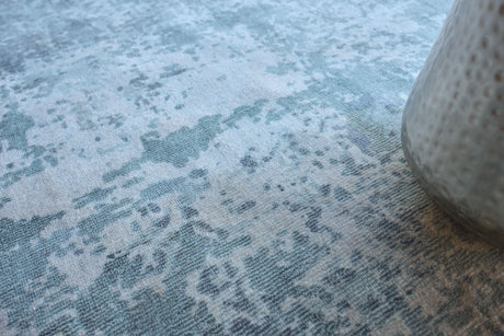 Exquisite Rugs Laguna Hand-loomed Wool/Bamboo Silk 4952 Blue/Multi 4' x 6' Area Rug