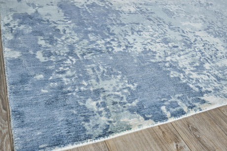 Exquisite Rugs Laguna Hand-loomed Wool/Bamboo Silk 4954 Blue/Multi 4' x 6' Area Rug