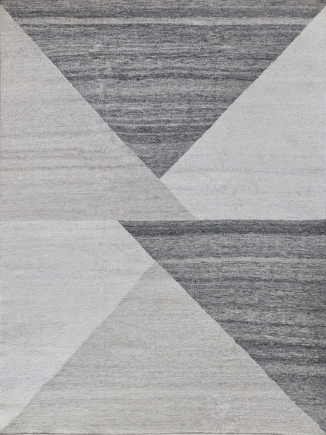 Exquisite Rugs Scandinavian Hand Loomed New Zealand Wool in 4955 Gray 9' x 12' Area Rug