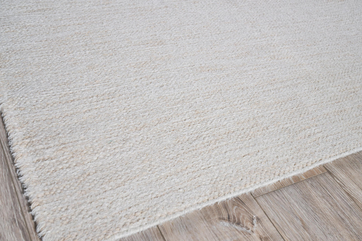 Exquisite Rugs Tranquility Flatweave Wool/Mohair in 4957 Ivory 9' x 12' Area Rug