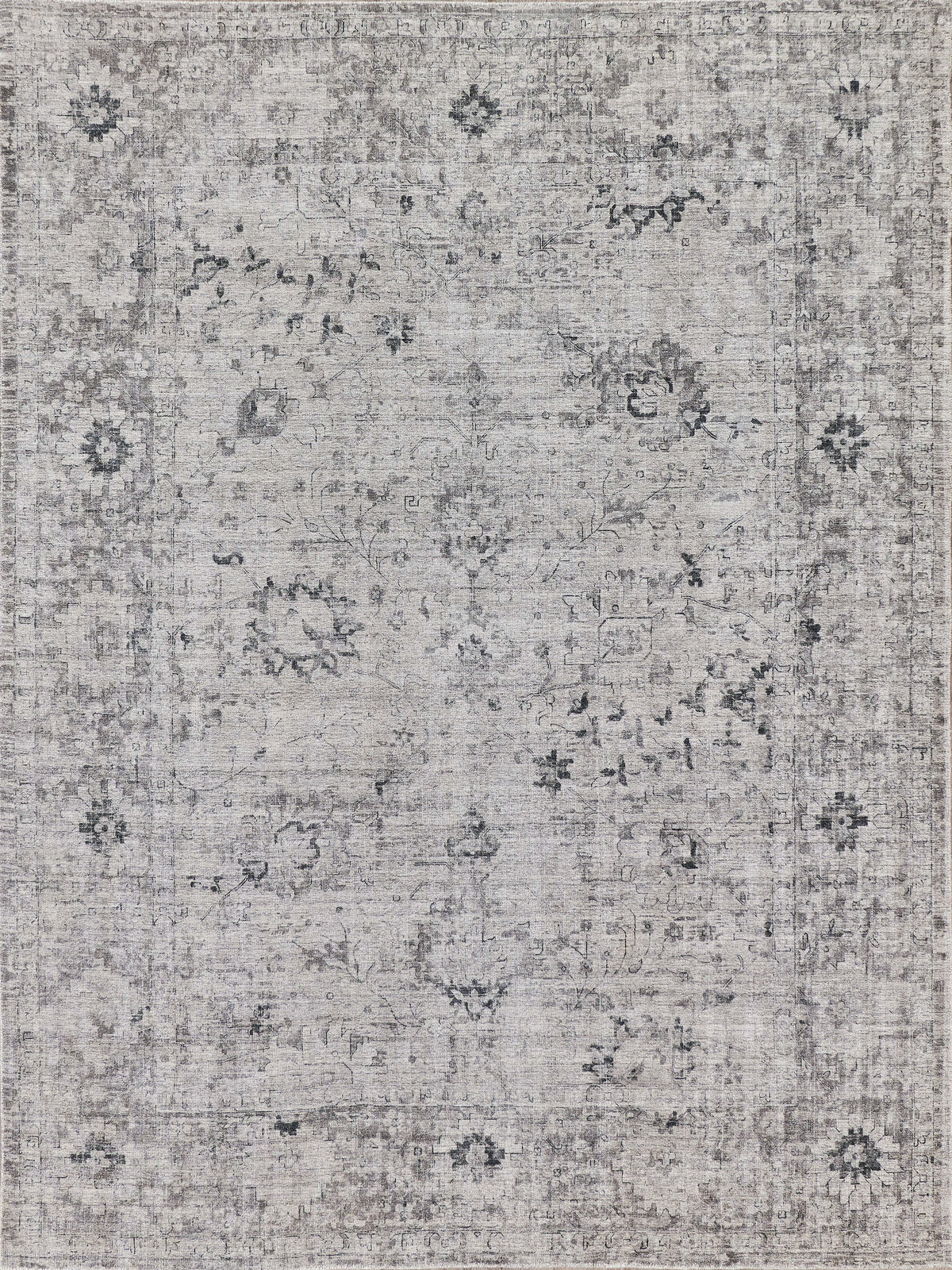 Exquisite Rugs Cambridge Hand-loomed Wool/Bamboo Silk 4966 Gray/Silver 4' x 6' Area Rug