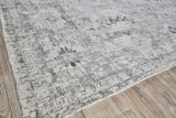 Exquisite Rugs Cambridge Hand-loomed Wool/Bamboo Silk 4966 Gray/Silver 4' x 6' Area Rug