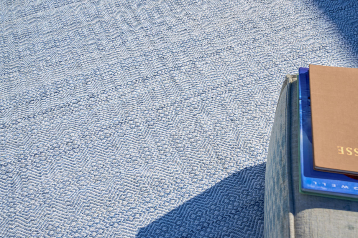 Exquisite Rugs Echo Indoor/Outdoor Flatweave PET yarn 4979 Light Blue 2' x 3' Area Rug