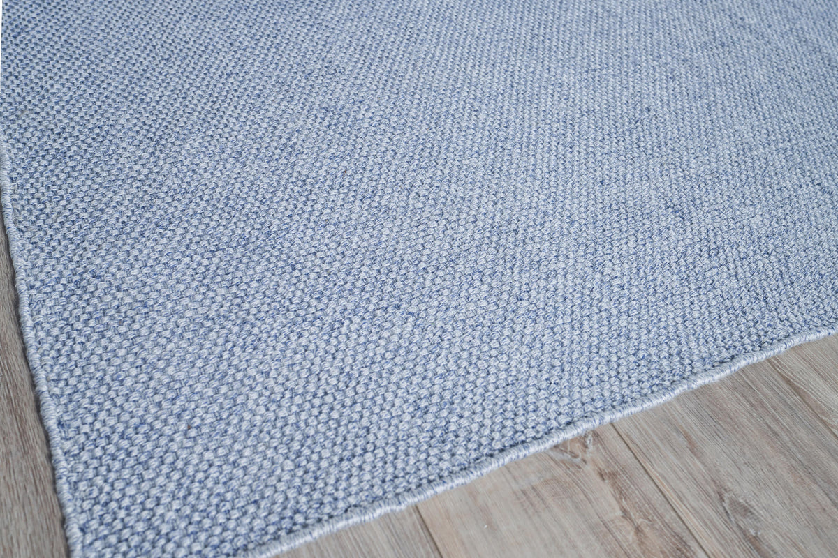 Exquisite Rugs Bali Indoor/Outdoor Flatweave PET yarn 4980 Light Blue 2' x 3' Area Rug
