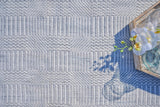 Exquisite Rugs Naples Indoor/Outdoor Flatweave PET yarn 4981 Light Silver 2' x 3' Area Rug