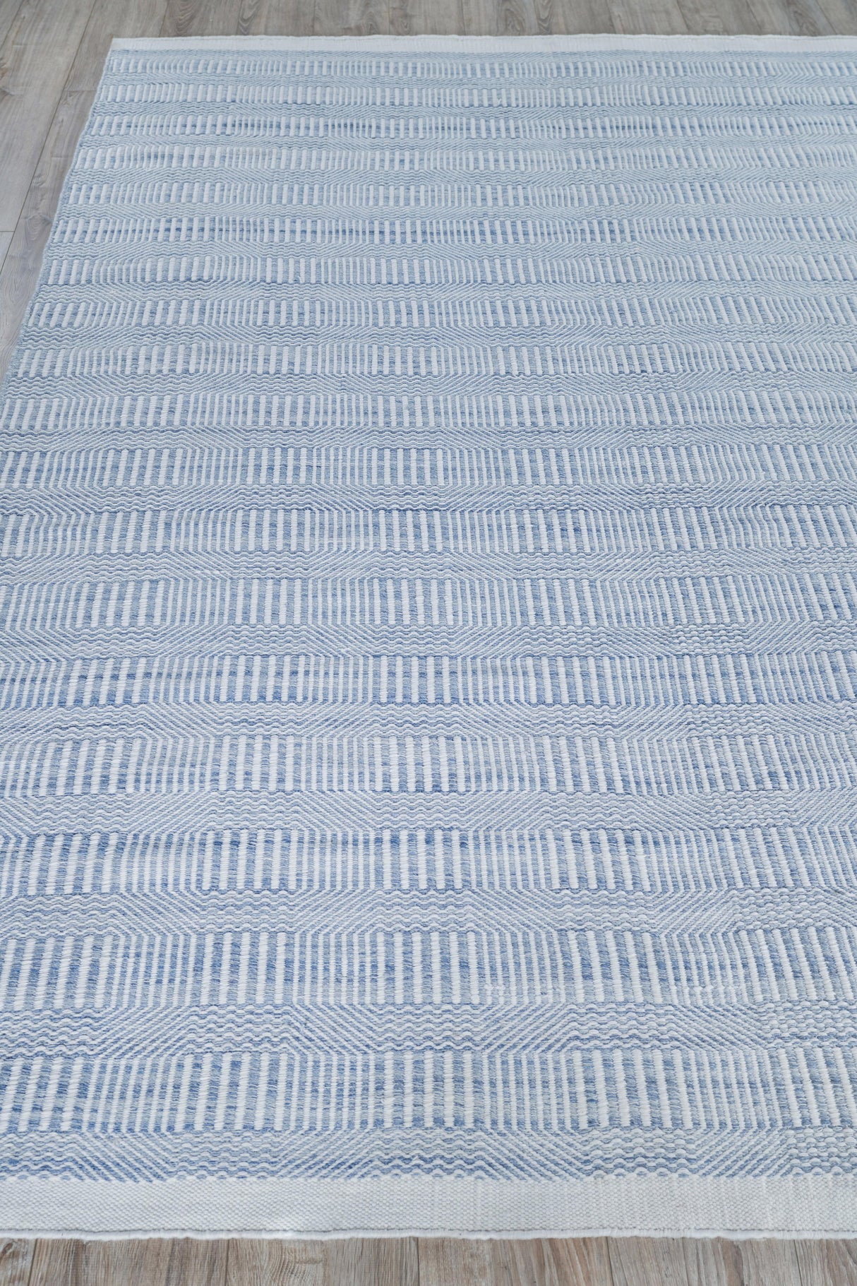 Exquisite Rugs Naples Indoor/Outdoor Flatweave PET yarn 4983 Light Blue 12' x 15' Area Rug