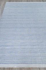 Exquisite Rugs Naples Indoor/Outdoor Flatweave PET yarn 4983 Light Blue 12' x 15' Area Rug