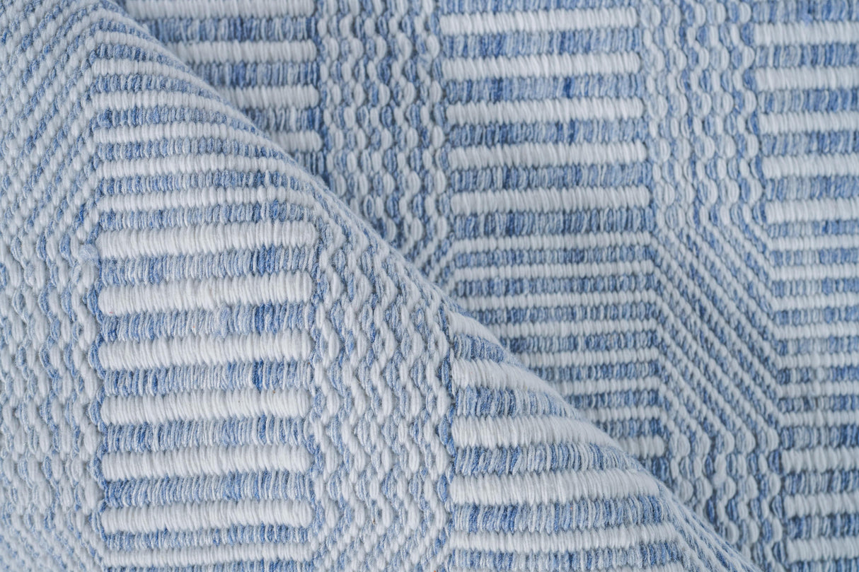 Exquisite Rugs Naples Indoor/Outdoor Flatweave PET yarn 4983 Light Blue 12' x 15' Area Rug