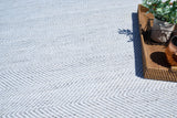 Exquisite Rugs Bintan Indoor/Outdoor Flatweave PET yarn 4987 Ivory/Gray 2' x 3' Area Rug