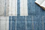 Exquisite Rugs Scandinavian Hand Loomed New Zealand Wool in 4992 Blue/Ivory 3' x 5' Area Rug