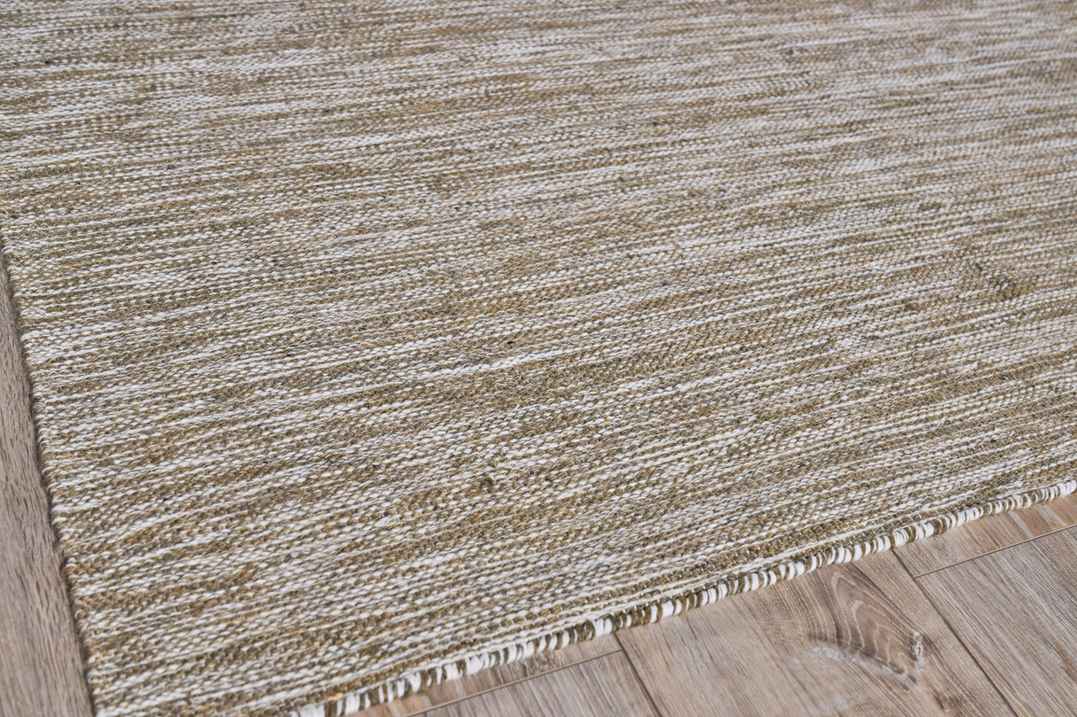 Exquisite Rugs Kashmir Flatweave PET in 4994 Kakhi 3' x 5' Area Rug
