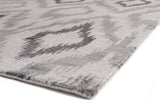 Exquisite Rugs Bamboo Silk Hand Knotted Bamboo Silk in 5001 Silver/Charcoal 9' x 12' Area Rug