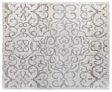 Exquisite Rugs Bamboo Silk Hand Knotted Bamboo Silk in 5005 Ivory/Silver 12' x 15' Area Rug