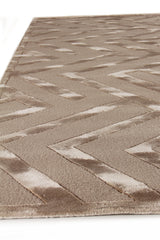 Exquisite Rugs Metro Velvet Hand Knotted Wool/Viscose in 5009 Beige 9' x 12' Area Rug