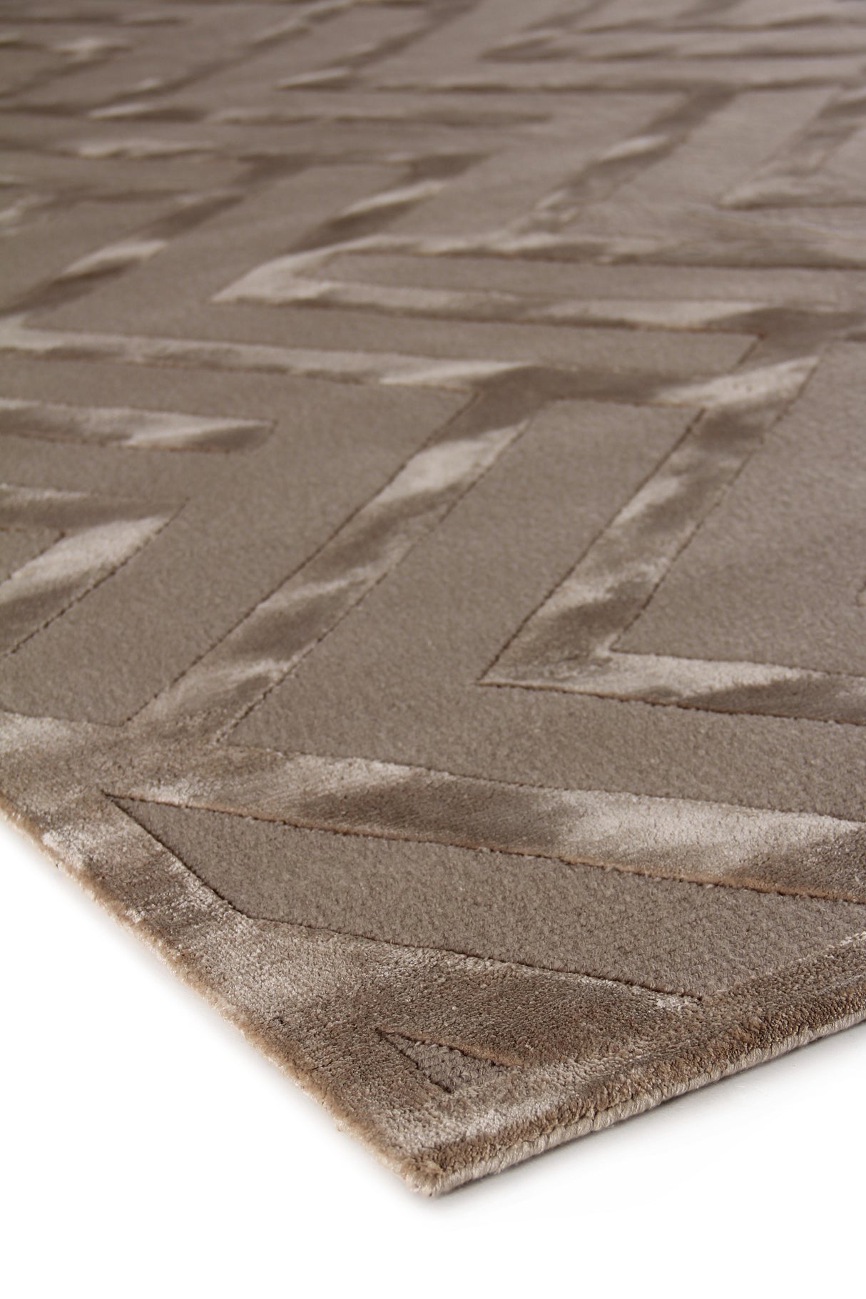 Exquisite Rugs Metro Velvet Hand Knotted Wool/Viscose in 5009 Beige 9' x 12' Area Rug