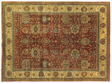 Exquisite Rugs Fine Serapi Hand Knotted New Zealand Wool in 5019 Rust/Light Gold 12' x 15' Area Rug