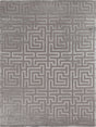 Exquisite Rugs Metro Velvet Hand Knotted Wool/Viscose in 5041 Taupe 8' x 10' Area Rug