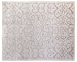 Exquisite Rugs Bamboo Silk Hand Knotted Bamboo Silk in 5025 Light Pink/Ivory 9' x 12' Area Rug