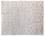 Exquisite Rugs Bamboo Silk Hand Knotted Bamboo Silk in 5025 Light Pink/Ivory 9' x 12' Area Rug